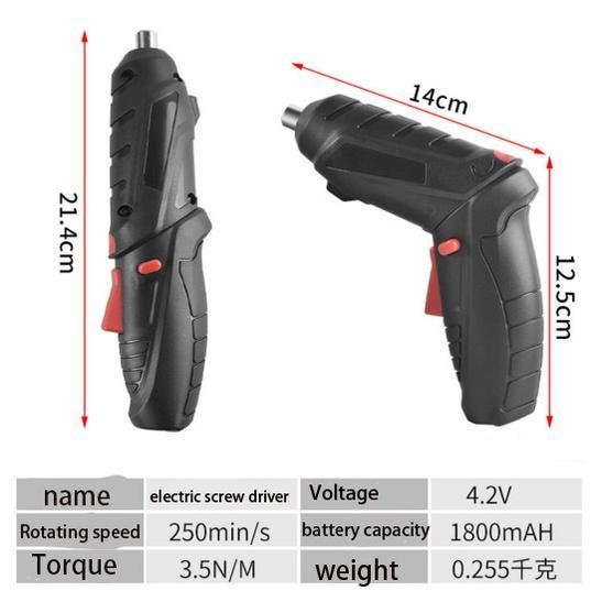 Cordless Screwdriver 4.2 V Mesin Bor Cordless Mini 50Pcs Set Screwdriver Obeng Baterai Bor Cordless 