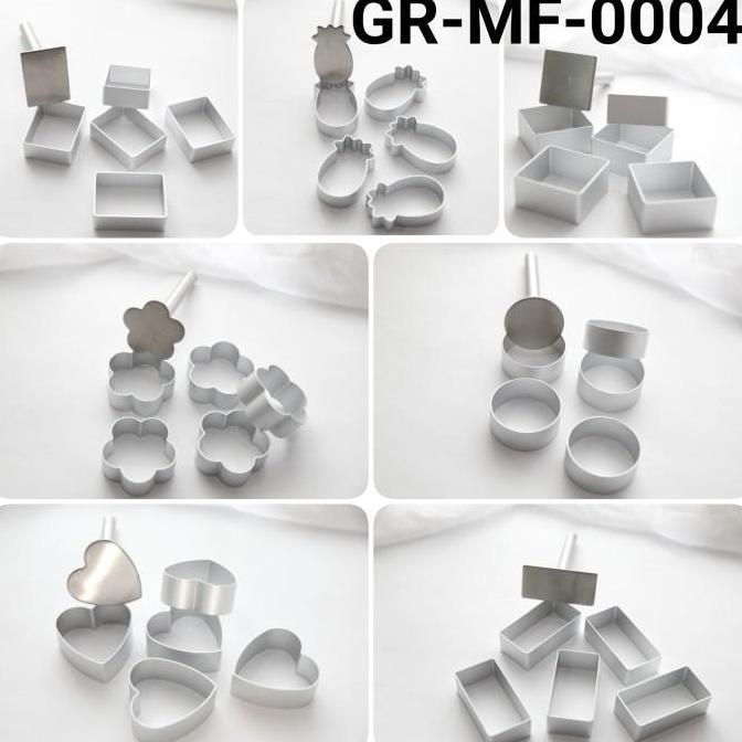 GR-MF-0004 Cetakan kue nastar hati bulat kotak persegi panjang nanas