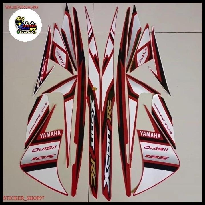 HOT DEAL (ORI) STRIPING MOTOR YAMAHA XEON RC 125 2013 MERAH LIST BODY STANDAR