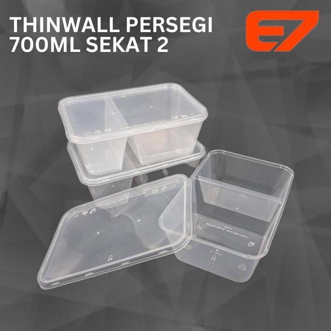 Lunch Box Thinwall Sekat 2 Suapi - Food Container, Take Away Box