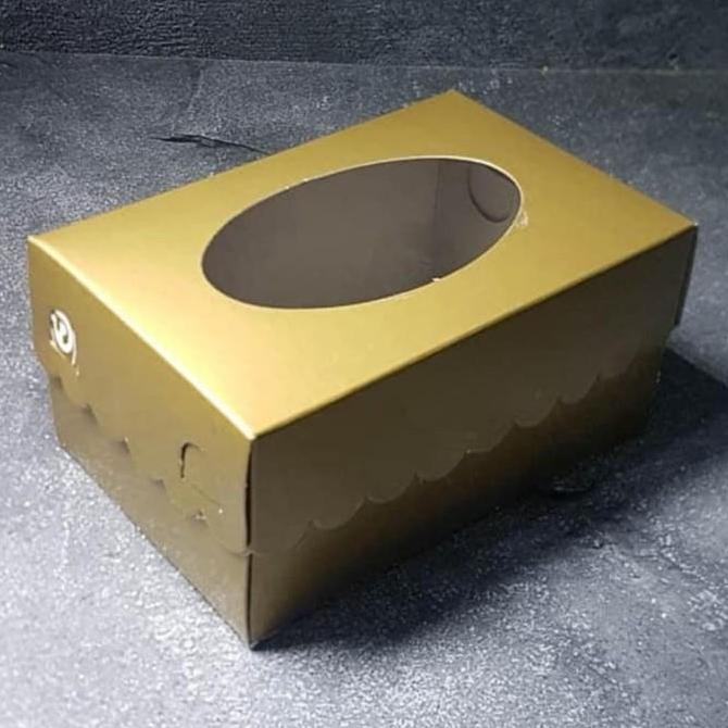 Dus kue emas/box kue panjang 10x15x7