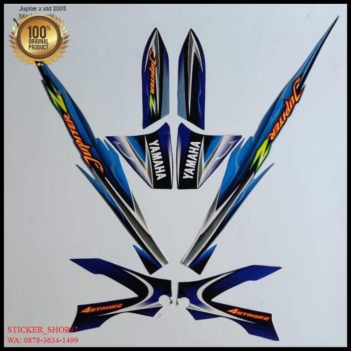 TERLARIS (ORI) STRIPING  YAMAHA JUPITER Z STD TH 2005 BIRU KUALITAS ORIGINAL !!!!!!