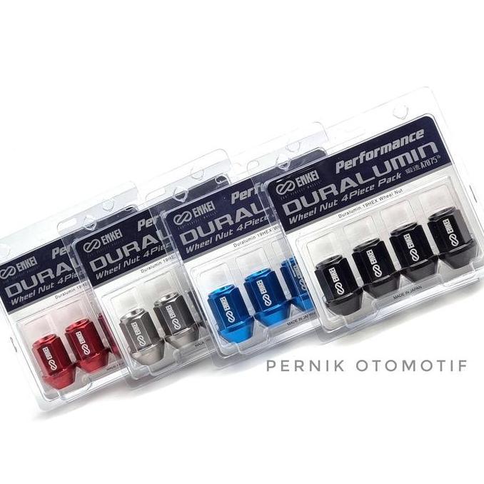 xenabor65 - baut enkei duralumin m12 x 1.5 original racing mur lug nut lugnut roda