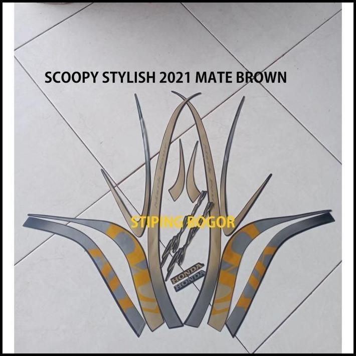 BEST DEAL (ORI) STIKER STRIPING MOTOR HONDA SCOOPY 2020 2021 STYLISH MERAH