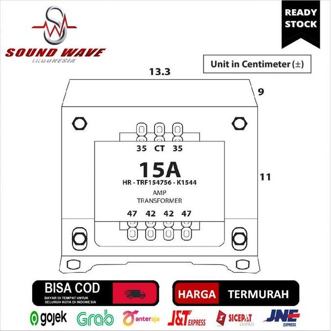 Trafo 15A Ct 47V Kotak Tembaga Murni Bgr