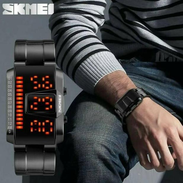Jam Tangan Pria Digital SKMEI 1179 Black Water Resistant 30m
