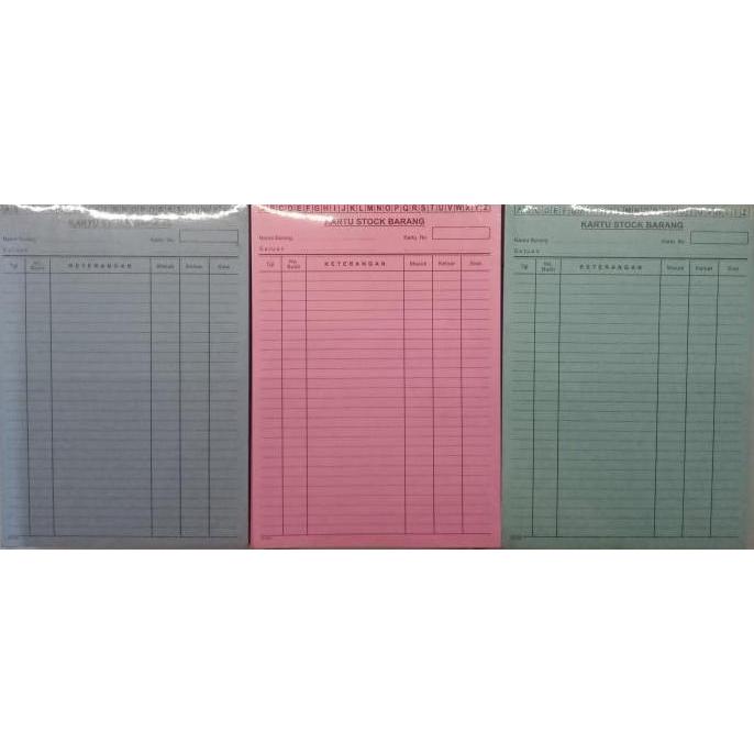 Kartu Stok Stock Barang 1/2 Folio