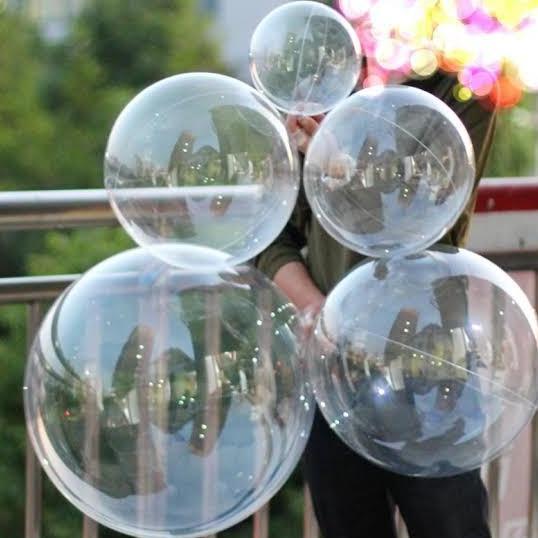 Balon PVC 20 Inch Transparan Bening Putih Bobo Balon Dekorasi Bogor