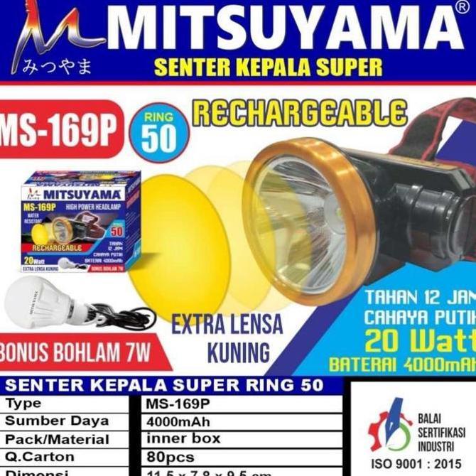 Ready stock Senter Kepala Dimmer Mitsuyama Ms-176P Headlamp 20Watt