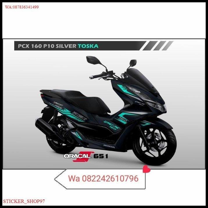TERBARU STICKER STRIPING CUTTING HONDA NEW PCX 160 HITAM SPORTY TOSCA 2 