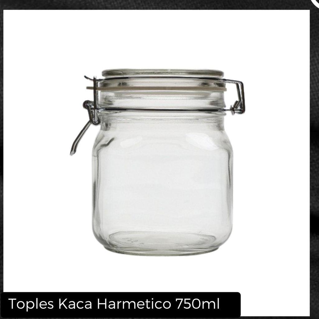 Hermetico Toples Kaca 750Ml |Toples Penyimpanan Kaca Kedap Udara