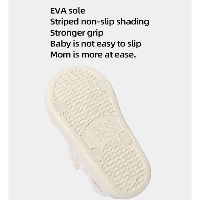 Sepatu Sandal Anak Kain Bernapas Solid Kain Jala Bahan Lembut Tidak Melukai Kaki Anda Sandal Anak La