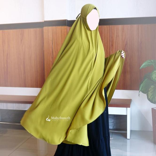 Willis Kerudung Bergo Non Pad Tali Jumbo Oval Wolfice Khimar Syari Jilbab Mahzhuuzh