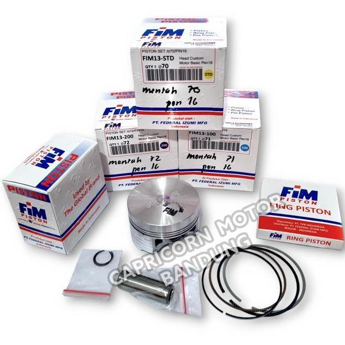 Piston Kit Mentah Custom 70 71 72 Pen 16 Fim13 Fim Izumi Mentahan Terbatas