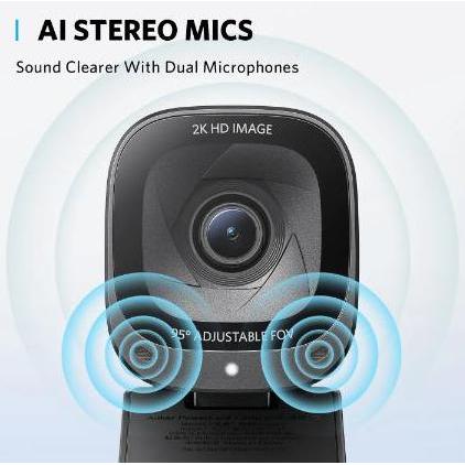 Anker A3369 PowerConf C200 2K AI Stereo Mics Webcam untuk PC Laptop Computer BIM