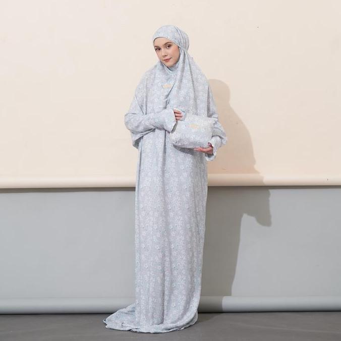 Mukena Dewasa Terusan Motif Jannat Series By Bilza - Mukena Sholat Mukena Travel Panjang Bahan Rayon