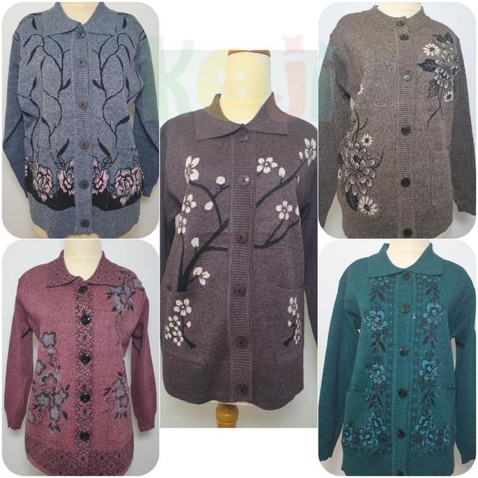 Sweater/Mantel Rajut Ibu-Ibu Premium KOJI - Kerah/Oblong GS