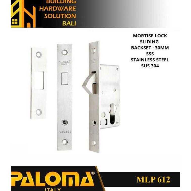 HARGA DISC - Mortise Lock Paloma MLP612 Badan Kunci Pintu Sliding