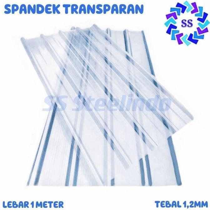 si_baybaystore - atap spandex / spandek clear / bening / transparan 1 mm (3m 4m 5m 6m)