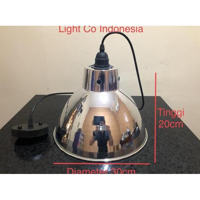 Lampu gantung kap industri aluminium / lampu gantung minimalis