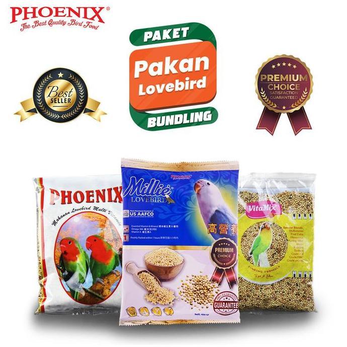 PAKET LOVEBIRD Bundling Pakan Burung Lovebird Phoenix Pakan Burung (TERBAIK) (TERBARU) (TERMURAH)