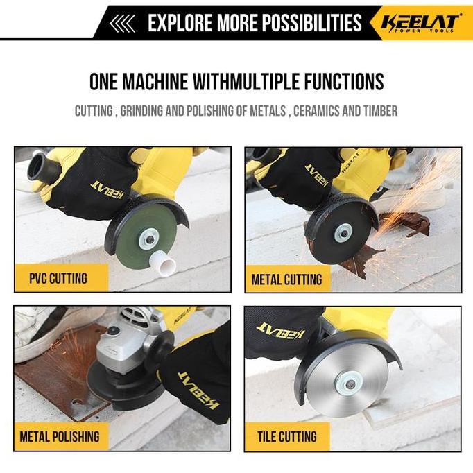 Terjangkau Keelat-Kag001 800W Mesin Gerinda Tangan 20V Mini Cordless Angle Gerinda Battery Wireless 