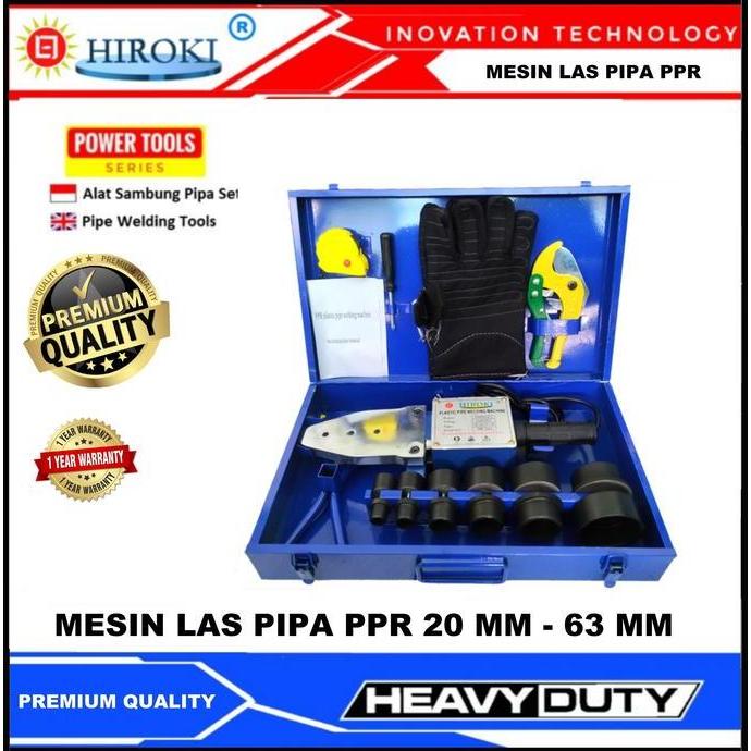 Miliki Hiroki Alat Mesin Pemanas Pipa Ppr / Pipe Heater 20 - 63Mm Besar Set