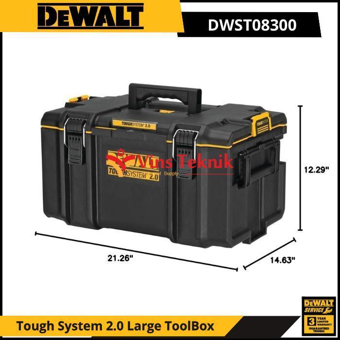 DEWALT DWST08300 ToolBox Tool Box Kotak Alat Perkakas Tough System 2.0 Large ToolBox