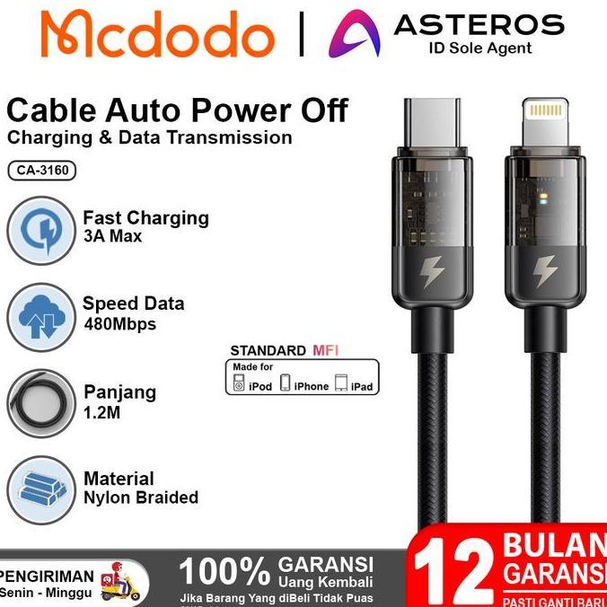 Kabel Iphone PD Type C To Lightning Auto Disconnect 36w Max