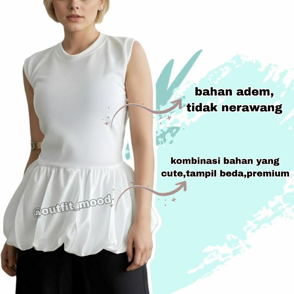 RECOMMENDED NIKOI TOP / Iner Buntung Balon / Atasan Wanita Terbaru / Top Dress Inner Premium / Blous