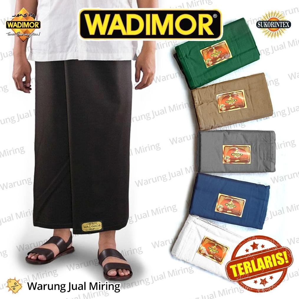 LIMITED Sarung WADIMOR Hitam Putih Polos Premium Original Dewasa Anak Grosir Kain Samping Tumpal Sho