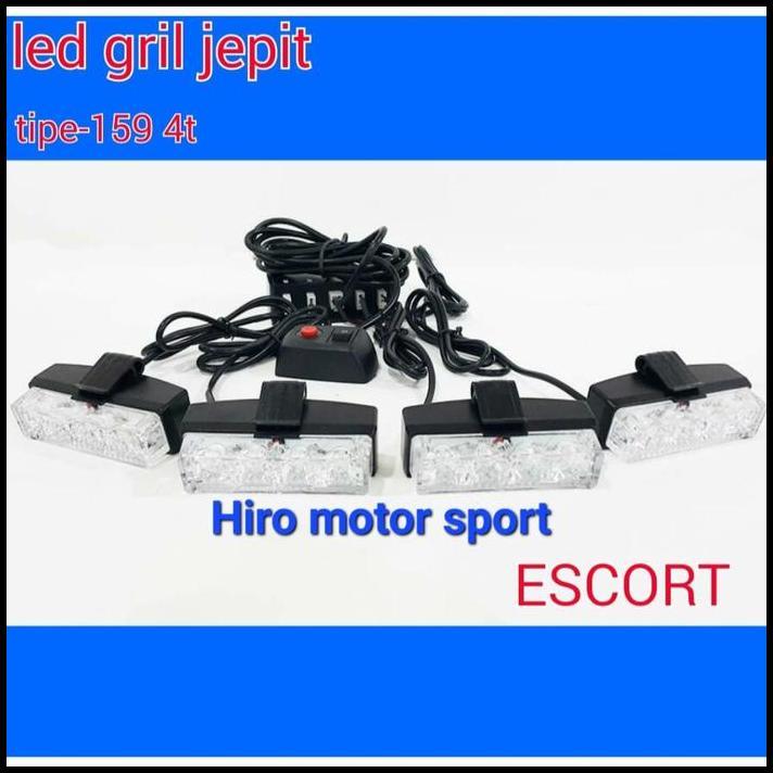 BEST DEAL LAMPU STROBO GRILL LIGHT GRIL LED 4 MATA BIRU 