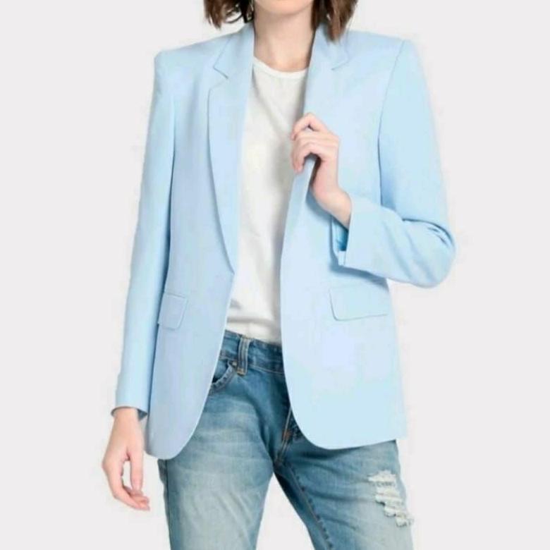 Terbaru Jas Wanita Formal Biru Muda / Blazer Wanita / Jas Wanita Kantor