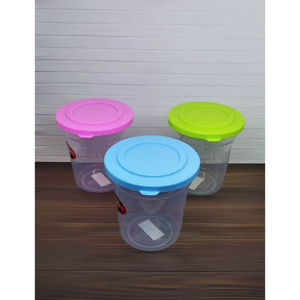 Toples Plastik Bulat Mini 1 Lusin Toples Bulat Toples Bumbu Toples Permen