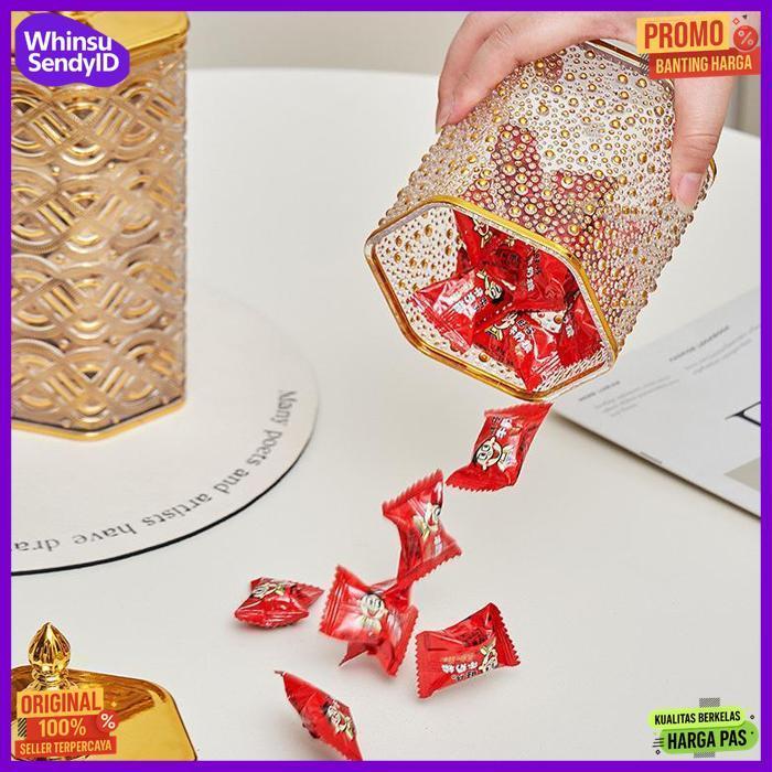 New Toples Kedap Udara Toples Lebaran Mewah Toples Plastik Aesthetic Toples Kue Akrilik Toples Kue L