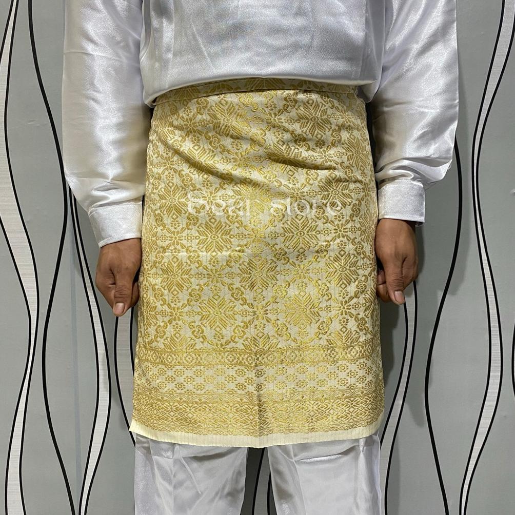 big sale songket pria melayu/songket bapak/tumpak songket/kain samping melayu/songket palembang/kain