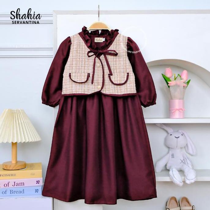 PALING MURAH Shahia Servantina - Tifany Dress Gamis Anak Perempuan Baju Muslim PALING MURAH