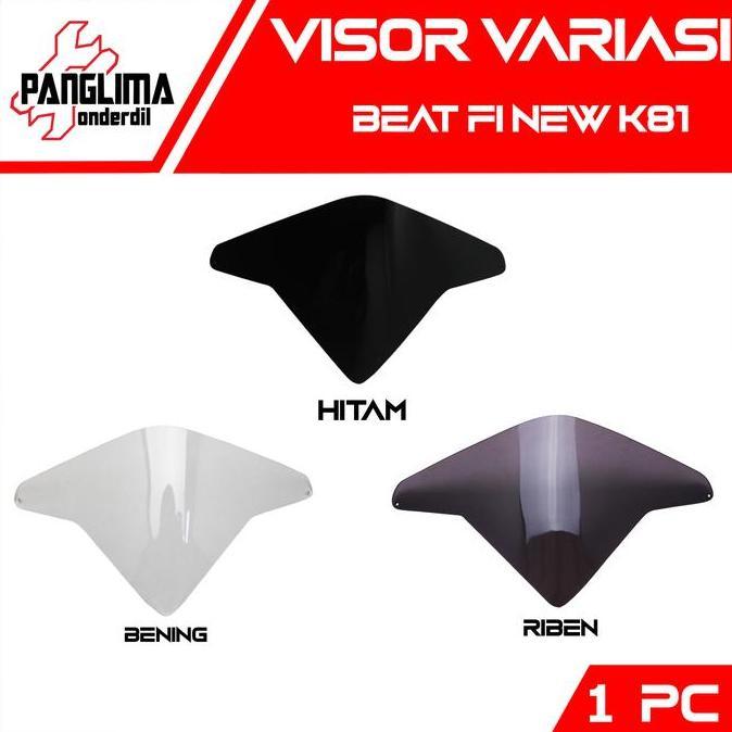 Visor Variasi Mini Beat Fi Esp Street New K81 Hitam-Bening-Riben Kecil Hemat