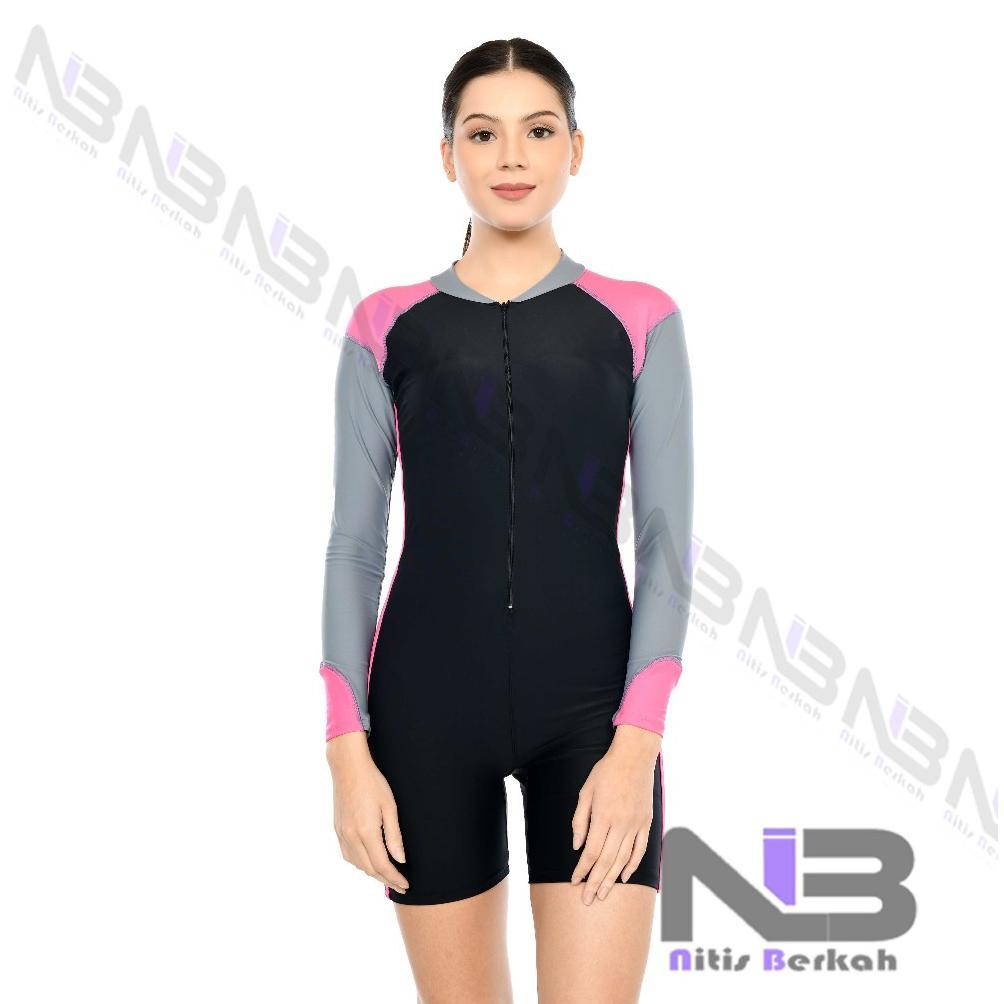 Bhavara - Niber Baju Renang Diving Wanita Lengan Panjang Pakai Bra - Racun Shopee