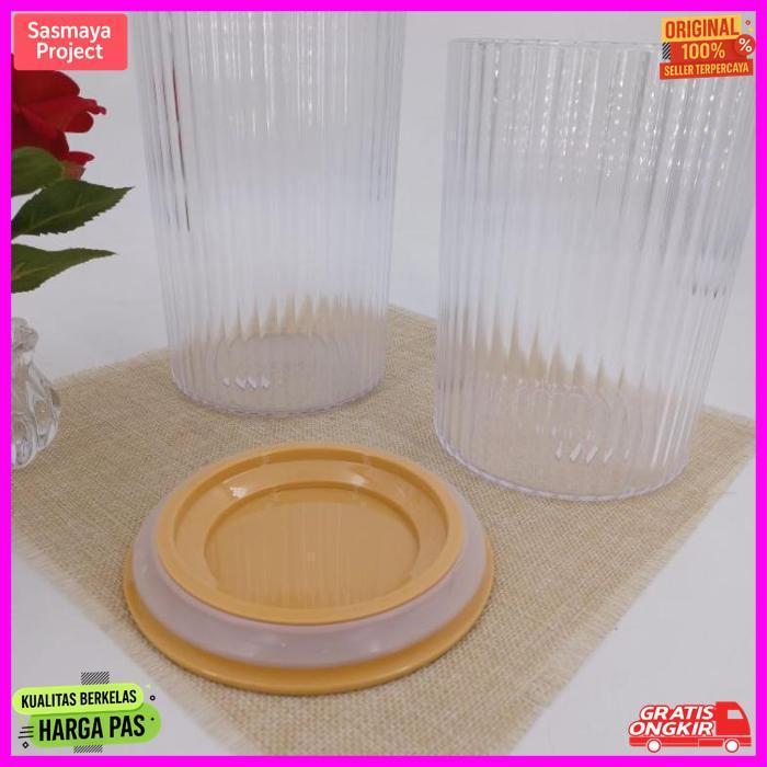 Quality Toples Plastik Tutup Kayu | Toples Plastik Serbaguna | Toples Plastik Cantik Lebaran | Tople