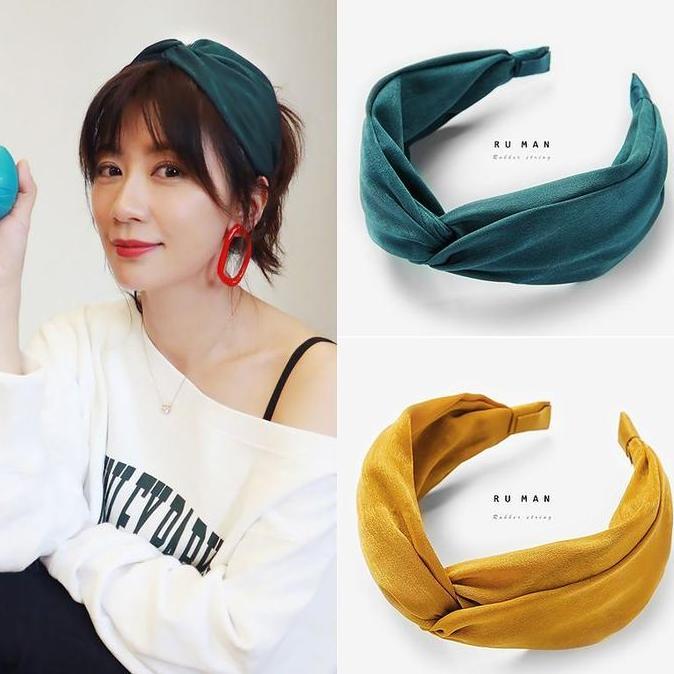 Lansungkirim- Bando Korea Bando Bandana Wanita Murah Bando Lebar