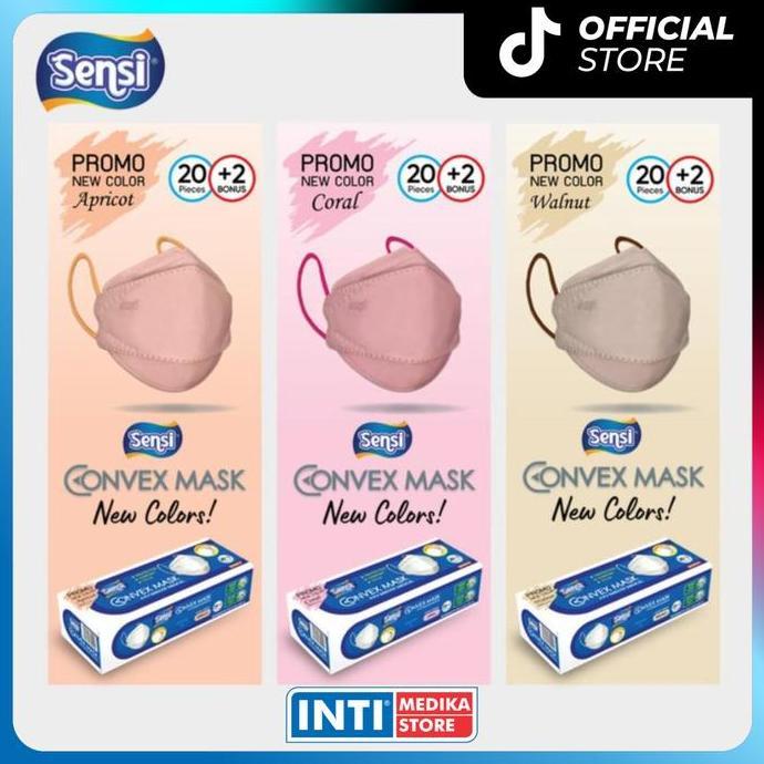 SENSI - Convex Mask 4D 4 Ply NEW COLOUR | Masker Sensi Earloop