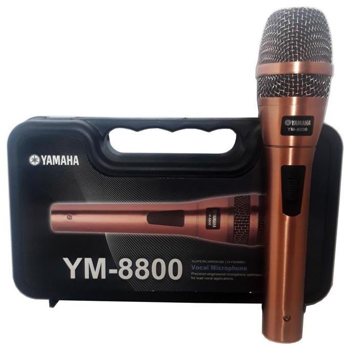 Wkprojek- Mic Yamaha Microphone Kabel Ym 8800 Super Body Besi Plus Koper - Gold Mik