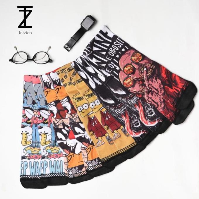 Terzien - Kaos Kaki Fullprint 1 Box isi 5 - Terzien