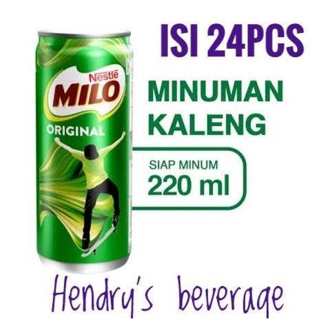 Mlkiron- Milo Kaleng Original 220Ml 1Dus Isi 24Pcs | Milo Can 1Dus