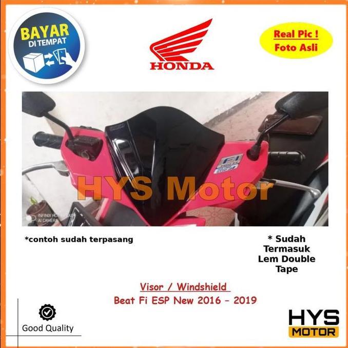 Visor Beat Fi Esp New Tahun 2015 2016 2017 2018 2019 / Beat Pop - Windshield Winsil Variasi Motor Be