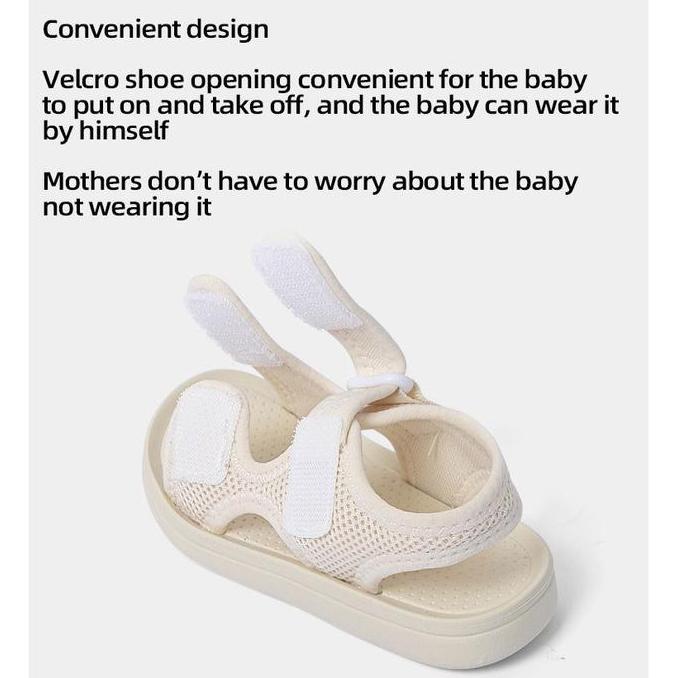 Sepatu Sandal Anak Kain Bernapas Solid Kain Jala Bahan Lembut Tidak Melukai Kaki Anda Sandal Anak La