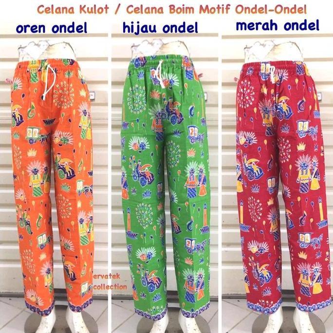 BEST SELLER Celana Boim Batik Ondel-Ondel Betawi / Celana Panjang Pria / Celana Panjang Wanita / Baw