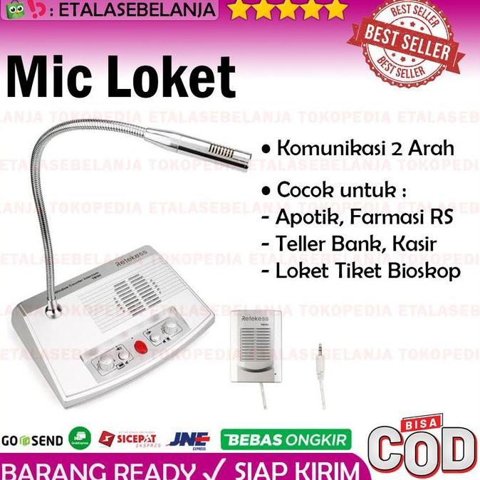 Garsi.Idoc - Window Dual Way Counter Intercom - Mic Loket - Zhudele Retekess Tw11