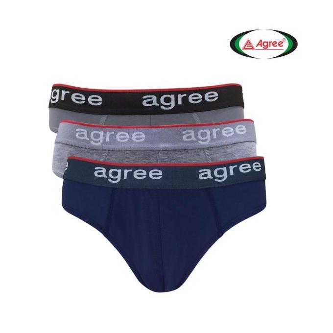 Gentle- Isi 3Pcs Celana Dalam Pria Cowok Agree Millenial 2322 M-Xxl  Karet Boxer Lembut